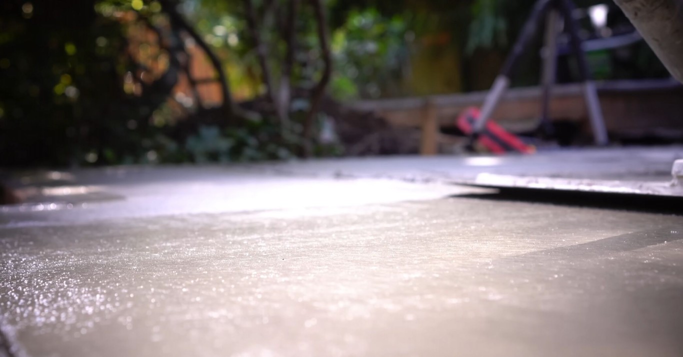 Smooth concrete patio poured at a residential property in Surprise, AZ